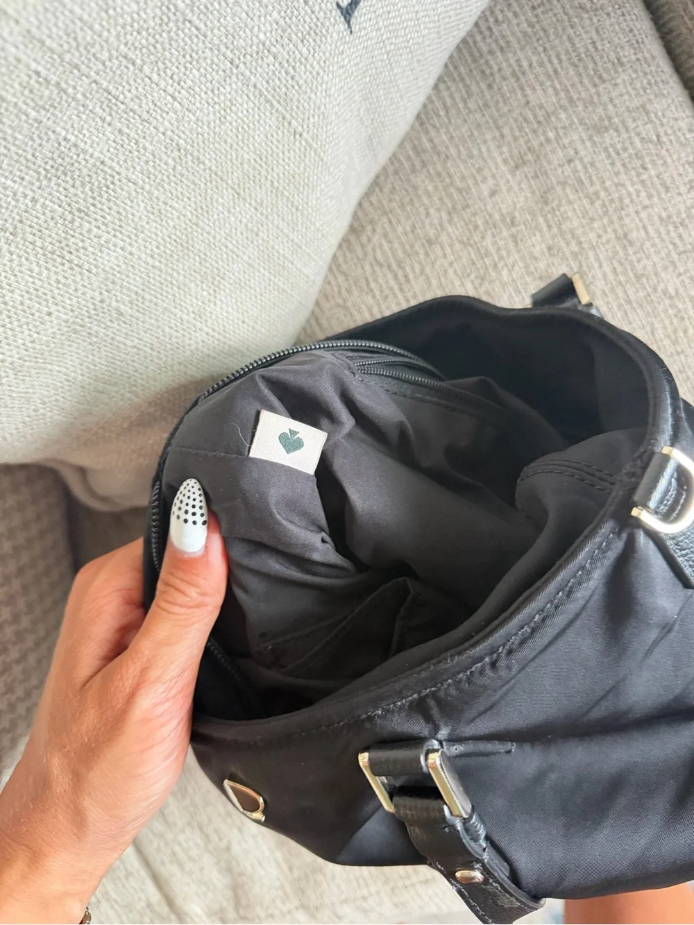 Kate Spade Black Nylon Tote Bag